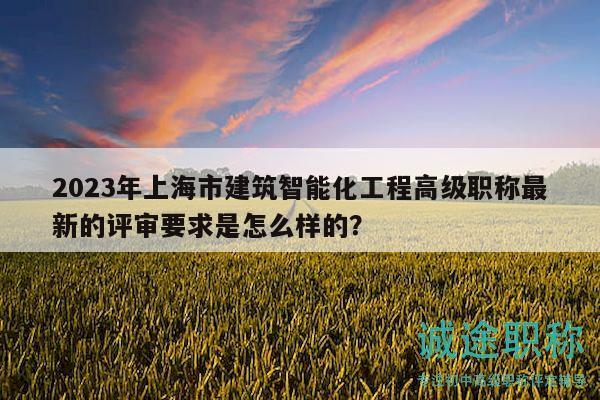 2023年上海市建筑智能化工程高级职称最新的评审要求是怎么样的？