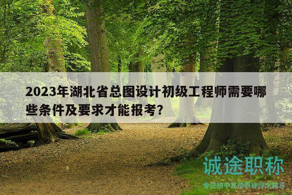 2023年湖北省总图设计初级工程师需要哪些条件及要求才能报考？