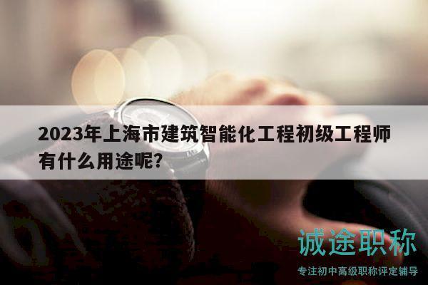2023年上海市建筑智能化工程初级工程师有什么用途呢？