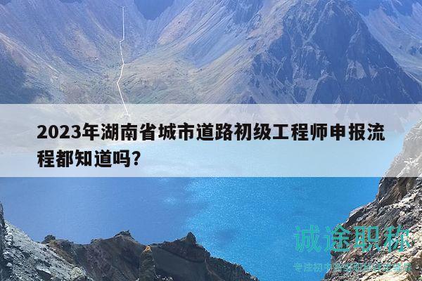2023年湖南省城市道路初级工程师申报流程都知道吗？