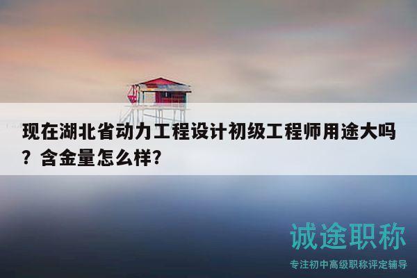 现在湖北省动力工程设计初级工程师用途大吗？含金量怎么样？
