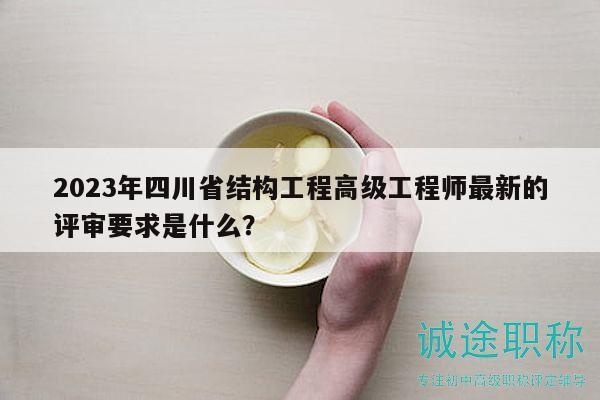2023年四川省结构工程高级工程师最新的评审要求是什么？