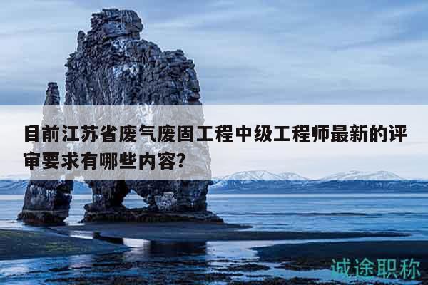 目前江苏省废气废固工程中级工程师最新的评审要求有哪些内容？