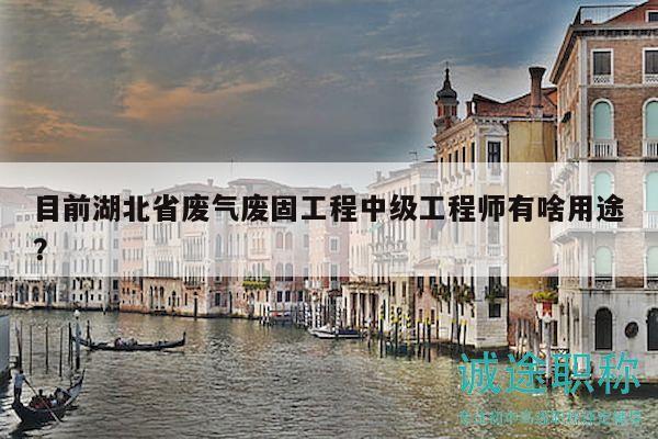 目前湖北省废气废固工程中级工程师有啥用途？
