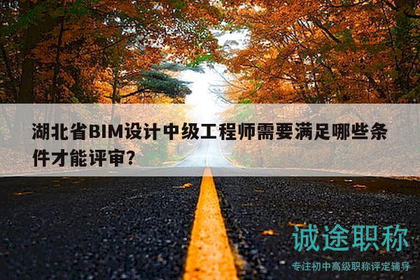 湖北省BIM设计中级工程师需要满足哪些条件才能评审？