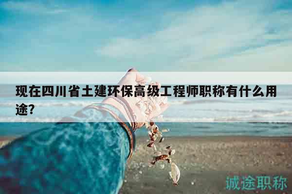 现在四川省土建环保高级工程师职称有什么用途？