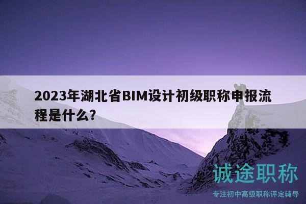 2023年湖北省BIM设计初级职称申报流程是什么？
