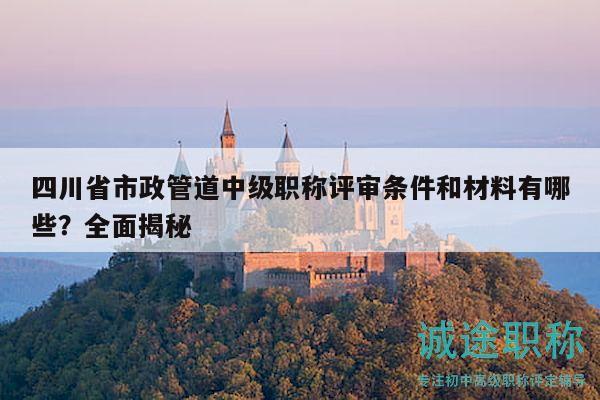 四川省市政管道中级职称评审条件和材料有哪些？全面揭秘