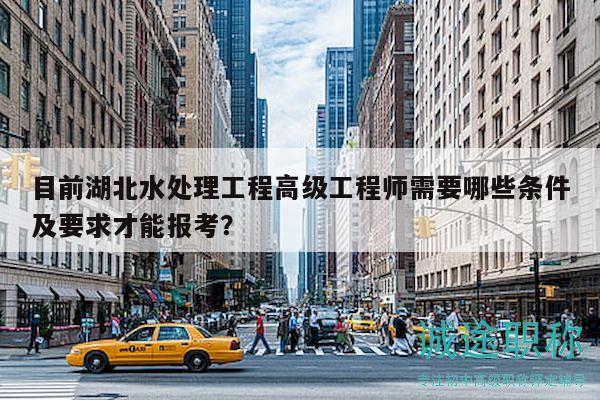 目前湖北水处理工程高级工程师需要哪些条件及要求才能报考？