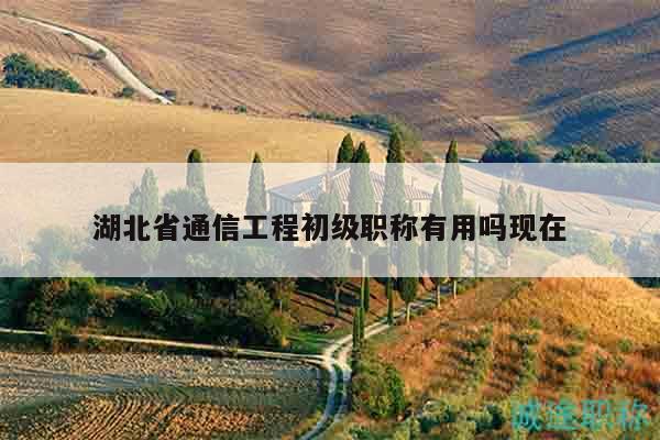 湖北省通信工程初级职称有用吗现在