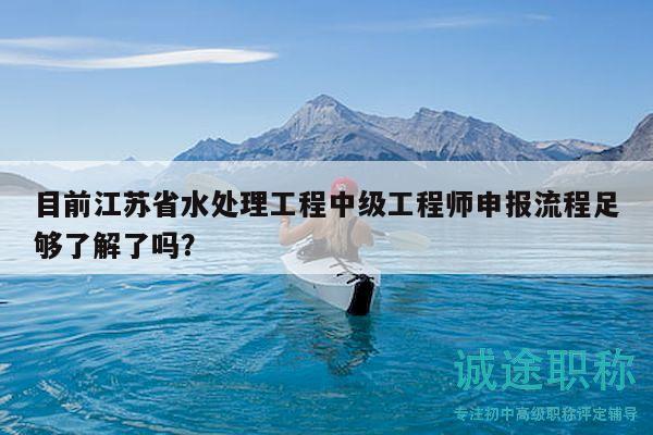 目前江苏省水处理工程中级工程师申报流程足够了解了吗？