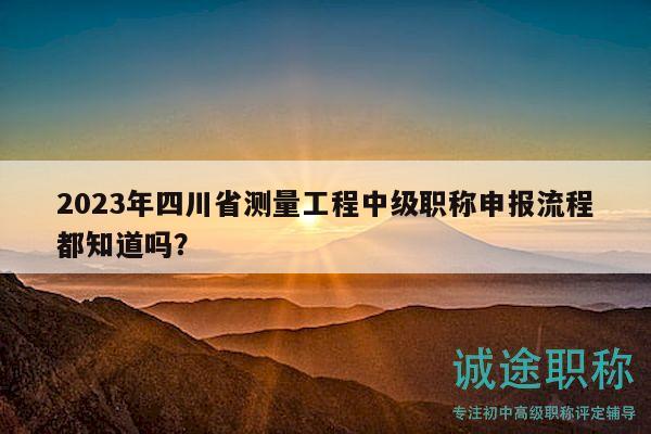 2023年四川省测量工程中级职称申报流程都知道吗？