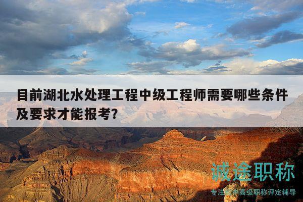 目前湖北水处理工程中级工程师需要哪些条件及要求才能报考？