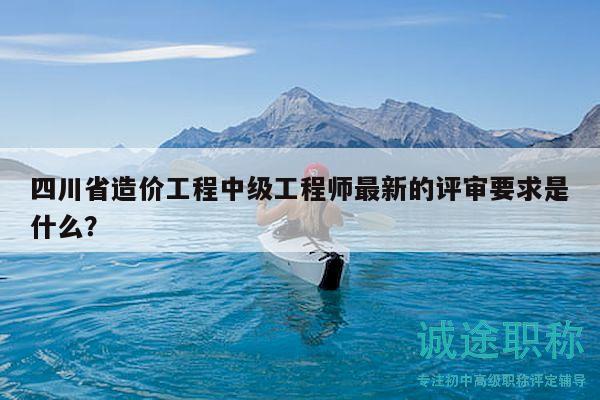 四川省造价工程中级工程师最新的评审要求是什么？