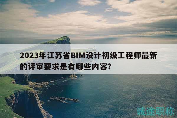 2023年江苏省BIM设计初级工程师最新的评审要求是有哪些内容？
