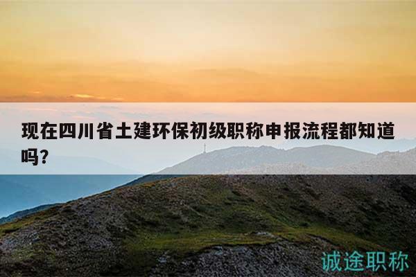 现在四川省土建环保初级职称申报流程都知道吗？