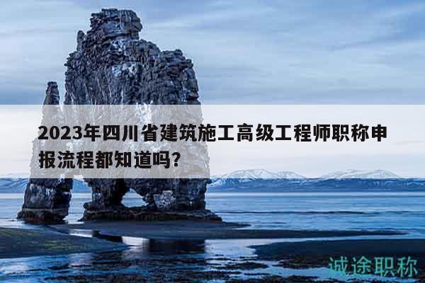 2023年四川省建筑施工高级工程师职称申报流程都知道吗？