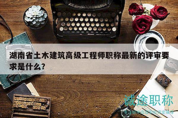 湖南省土木建筑高级工程师职称最新的评审要求是什么？