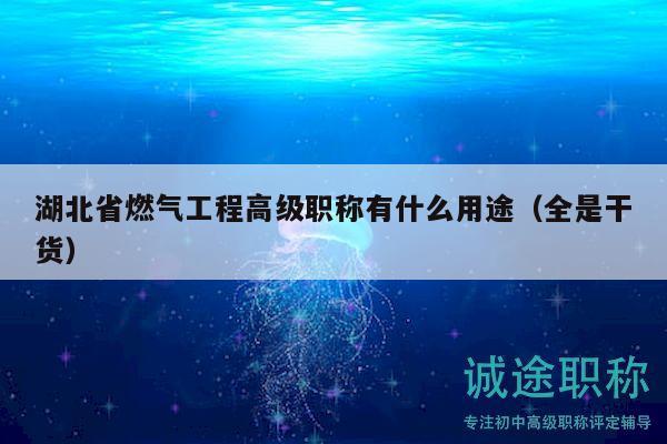 湖北省燃气工程高级职称有什么用途（全是干货）