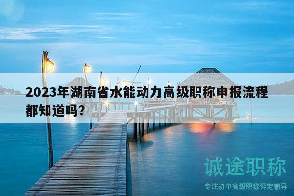 2023年湖南省水能动力高级职称申报流程都知道吗？