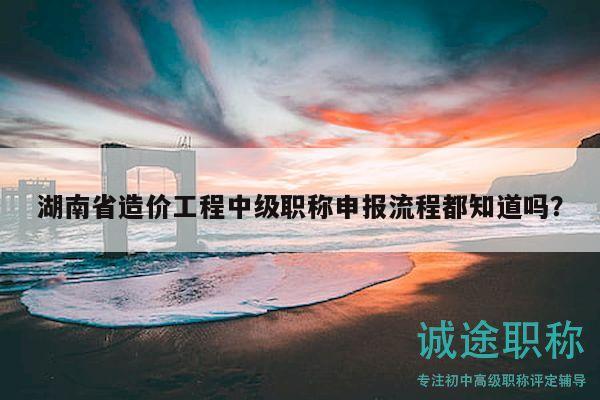 湖南省造价工程中级职称申报流程都知道吗？