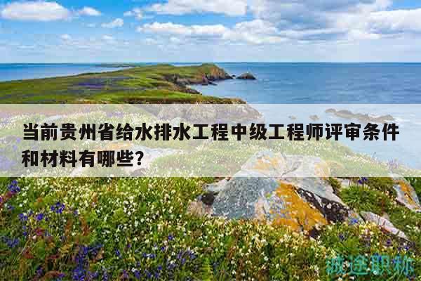 当前贵州省给水排水工程中级工程师评审条件和材料有哪些？