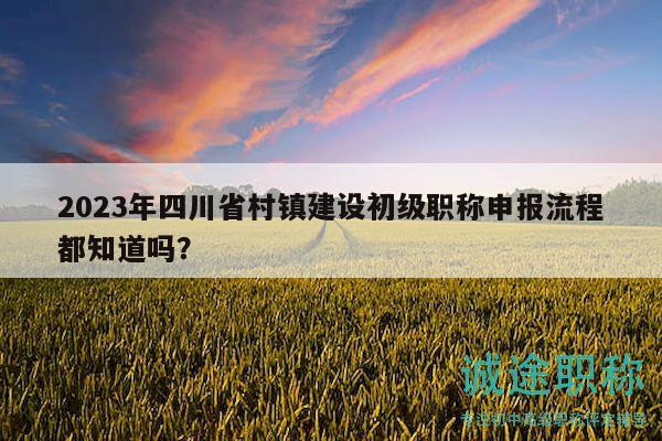 2023年四川省村镇建设初级职称申报流程都知道吗？