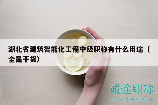 湖北省建筑智能化工程中级职称有什么用途（全是干货）