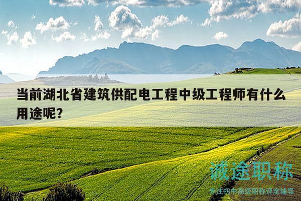 当前湖北省建筑供配电工程中级工程师有什么用途呢？