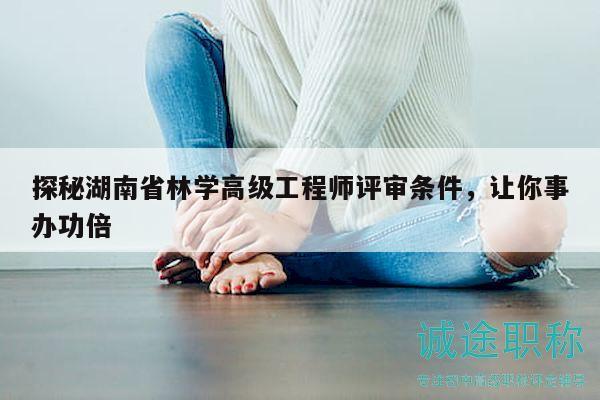 探秘湖南省林学高级工程师评审条件，让你事办功倍