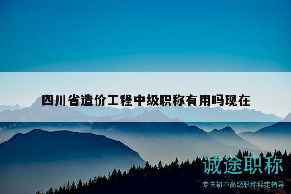 四川省造价工程中级职称有用吗现在