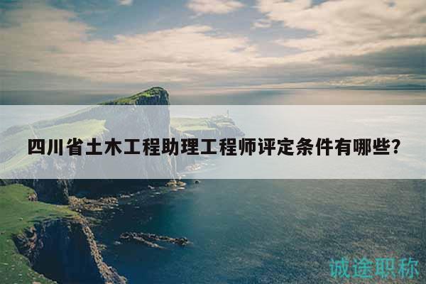 四川省土木工程助理工程师评定条件有哪些？