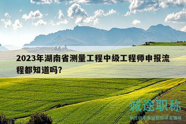 2023年湖南省测量工程中级工程师申报流程都知道吗？