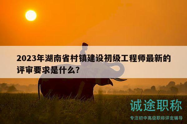 2023年湖南省村镇建设初级工程师最新的评审要求是什么？