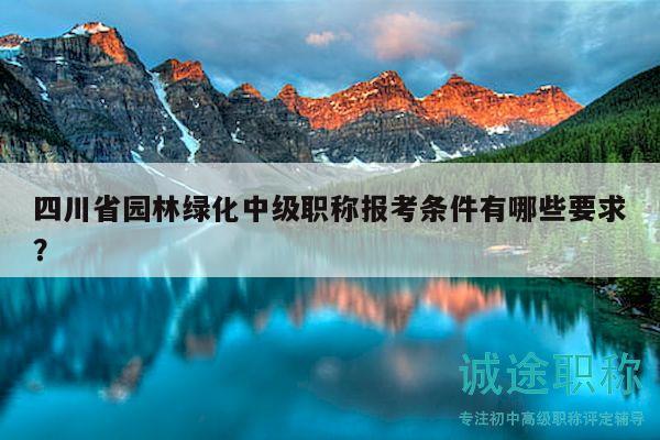 四川省园林绿化中级职称报考条件有哪些要求？