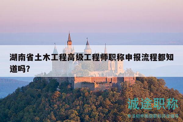 湖南省土木工程高级工程师职称申报流程都知道吗？