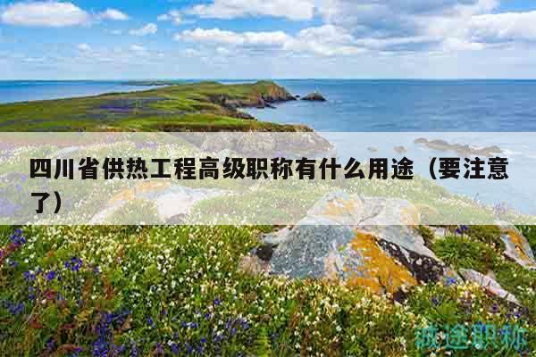 四川省供热工程高级职称有什么用途（要注意了）