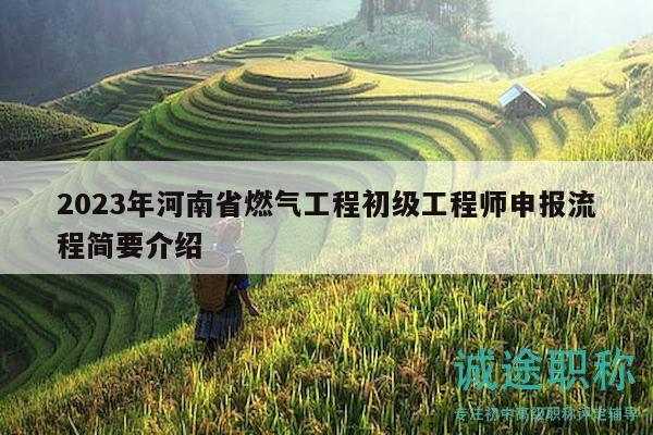 2023年河南省燃气工程初级工程师申报流程简要介绍