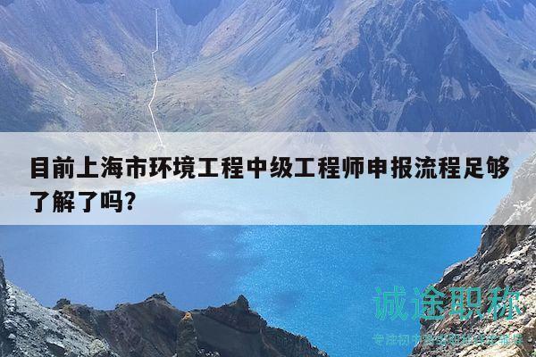 目前上海市环境工程中级工程师申报流程足够了解了吗？
