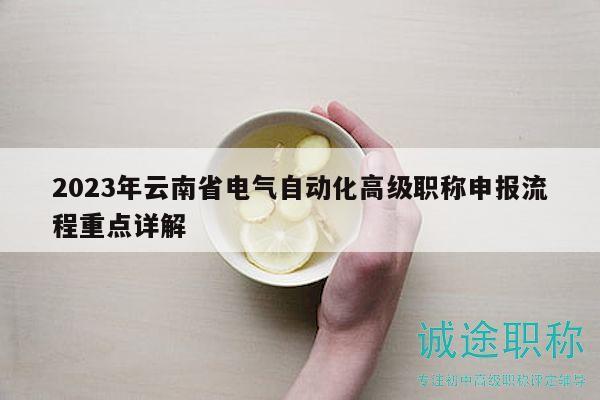 2023年云南省电气自动化高级职称申报流程重点详解