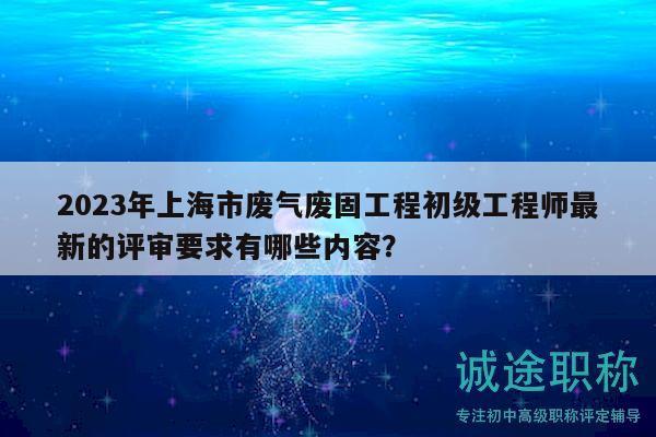 2023年上海市废气废固工程初级工程师最新的评审要求有哪些内容？