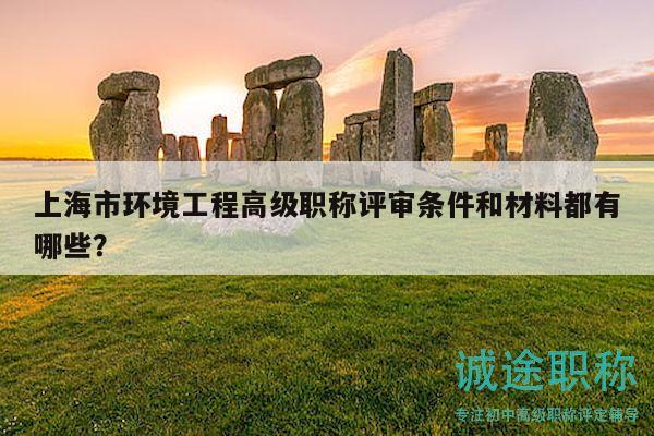 上海市环境工程高级职称评审条件和材料都有哪些？