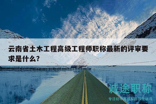 云南省土木工程高级工程师职称最新的评审要求是什么？