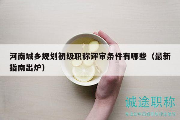 河南城乡规划初级职称评审条件有哪些（最新指南出炉）