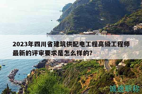 2023年四川省建筑供配电工程高级工程师最新的评审要求是怎么样的？