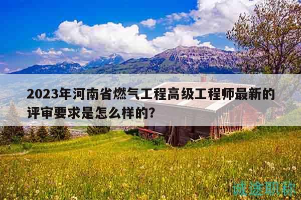 2023年河南省燃气工程高级工程师最新的评审要求是怎么样的？