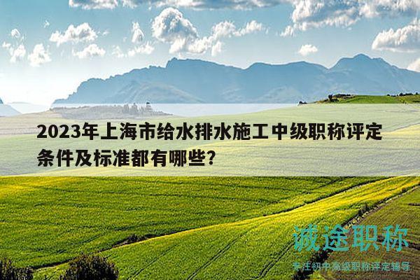 2023年上海市给水排水施工中级职称评定条件及标准都有哪些？