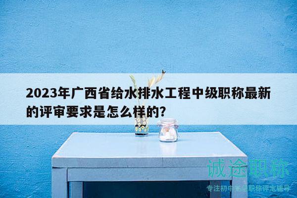 2023年广西省给水排水工程中级职称最新的评审要求是怎么样的？