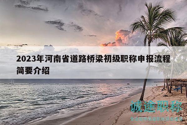 2023年河南省道路桥梁初级职称申报流程简要介绍