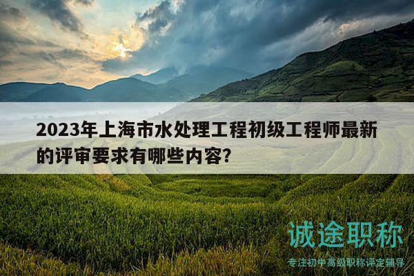 2023年上海市水处理工程初级工程师最新的评审要求有哪些内容？